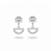 Mezzelune argento zirconi – coppia