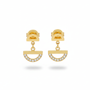 Mezzelune oro zirconi – coppia