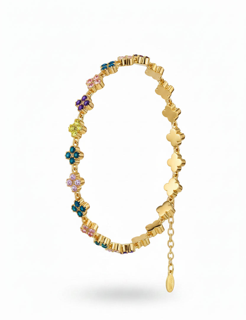 Multicolor Clover Bracelet