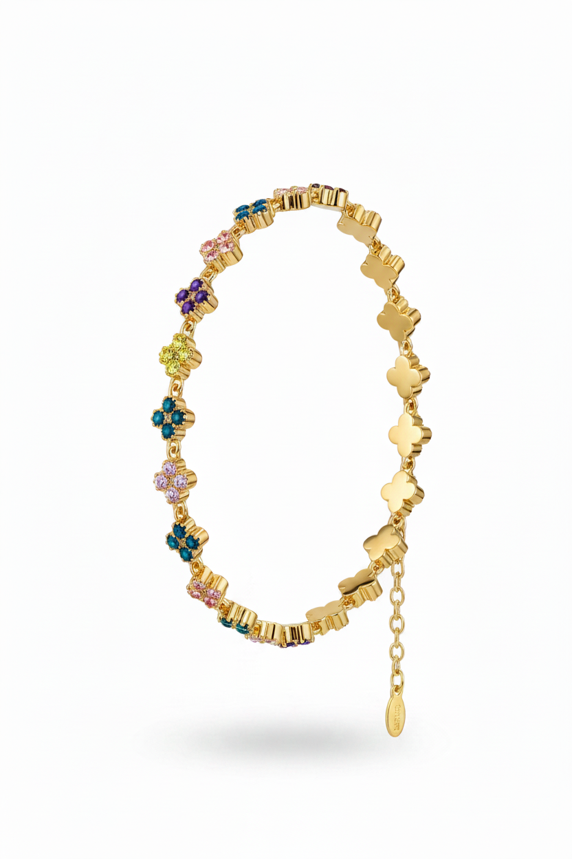 Multicolor Clover Bracelet