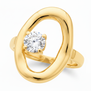 Orbit Ring - dettaglio macro oro