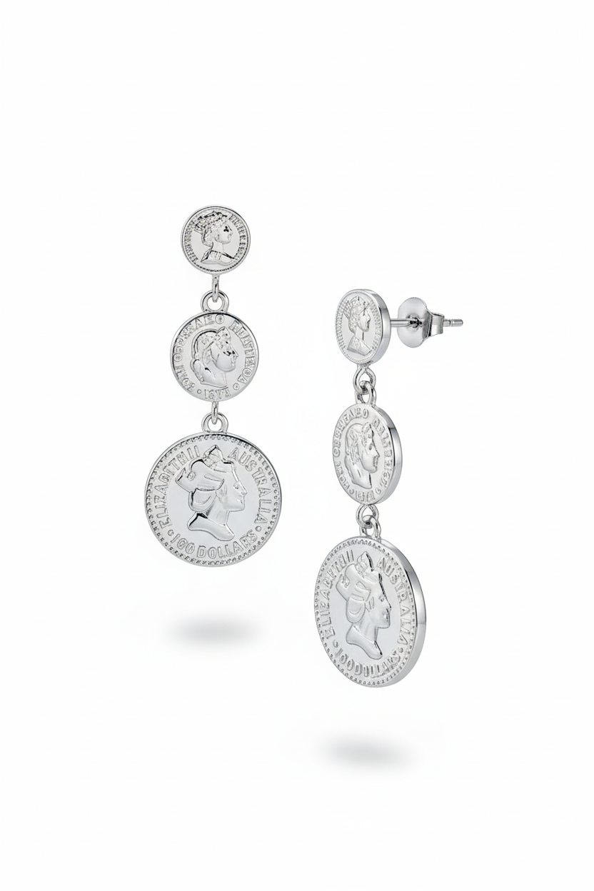 Orecchini Argento – laterale con farfallina