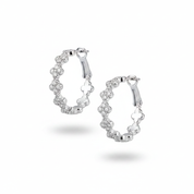 Orecchini argento pavé - frontale