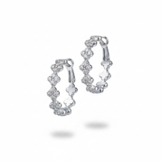 Orecchini argento pavé - laterale