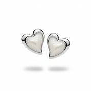 Orecchini cuore bianco - frontale