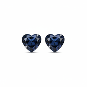 Orecchini cuore blu navy scuro