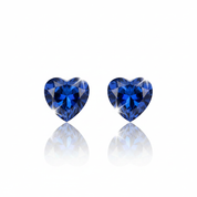 Orecchini cuore blu
