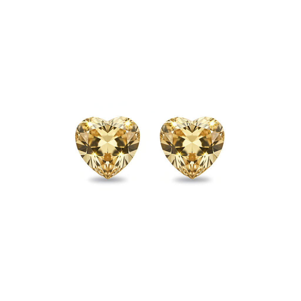 Orecchini cuore champagne
