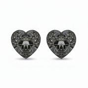 Orecchini cuore grigio antracite