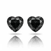 Orecchini cuore nero