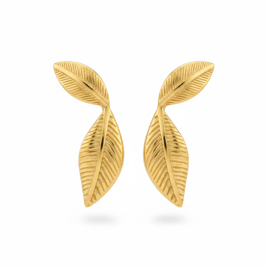 Orecchini foglie - Oro