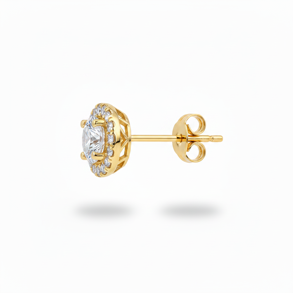 Orecchini Halo Gold - Vista Laterale