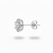 Orecchini Halo Silver - Vista Laterale