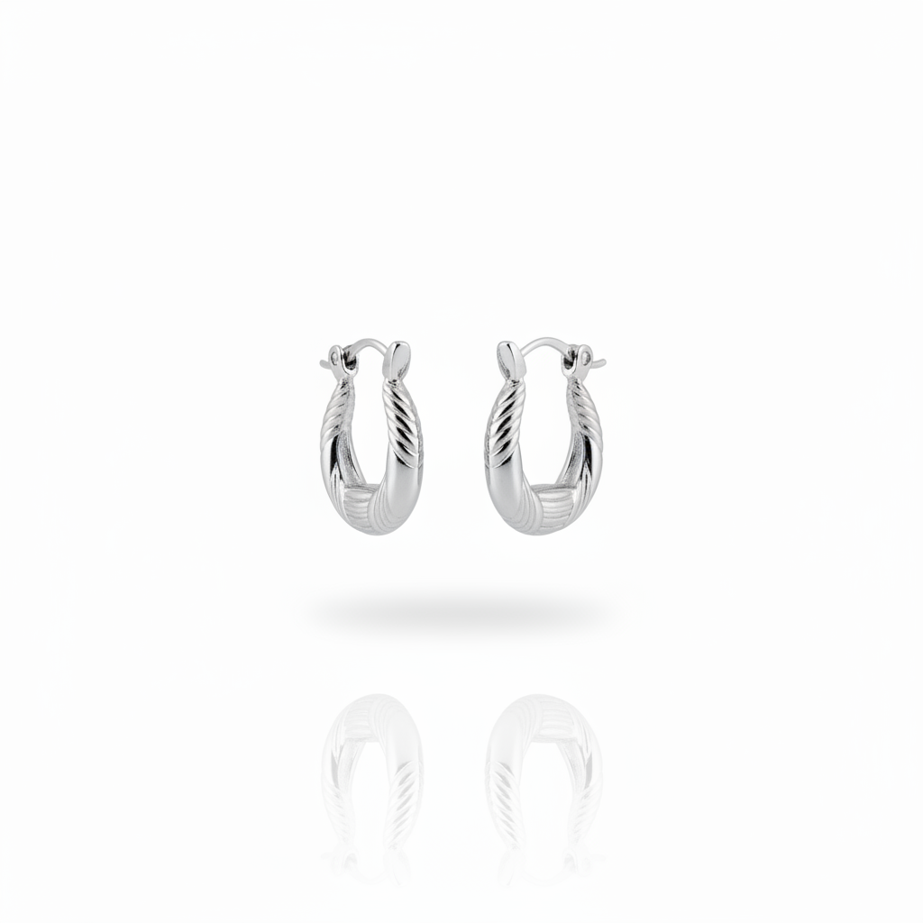 Orecchini hoop argento - identici all'oro