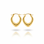 Orecchini hoop oro bamboo - forma corretta