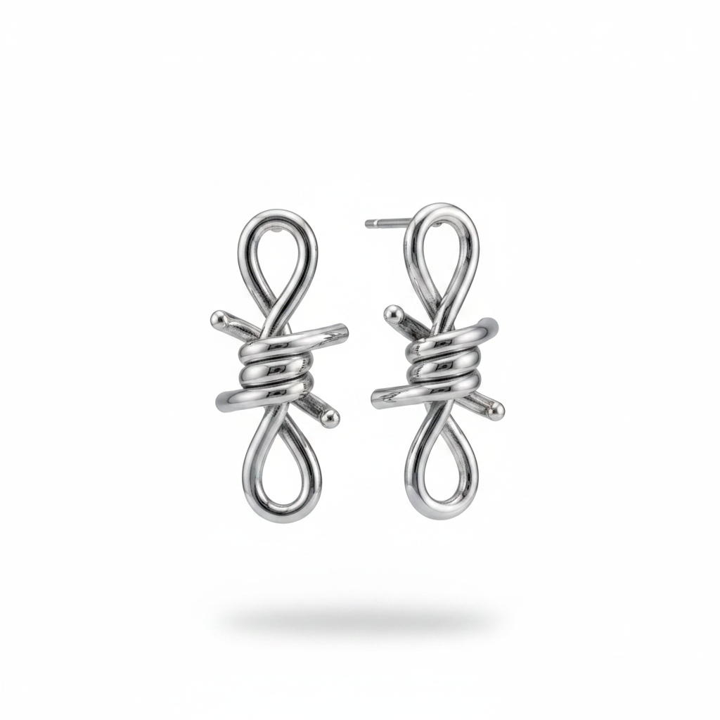 Orecchini nodo infinity argento
