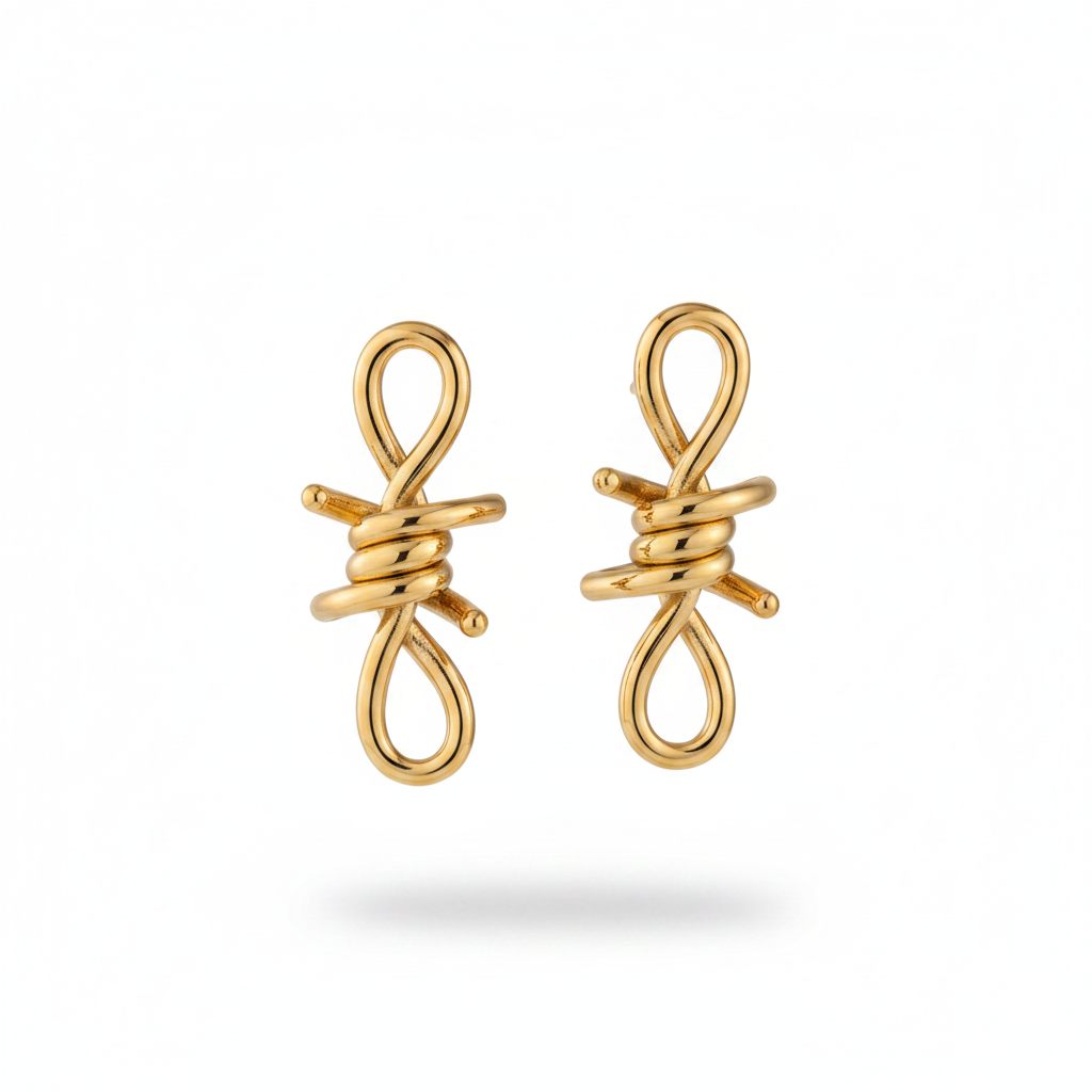 Orecchini nodo infinity oro