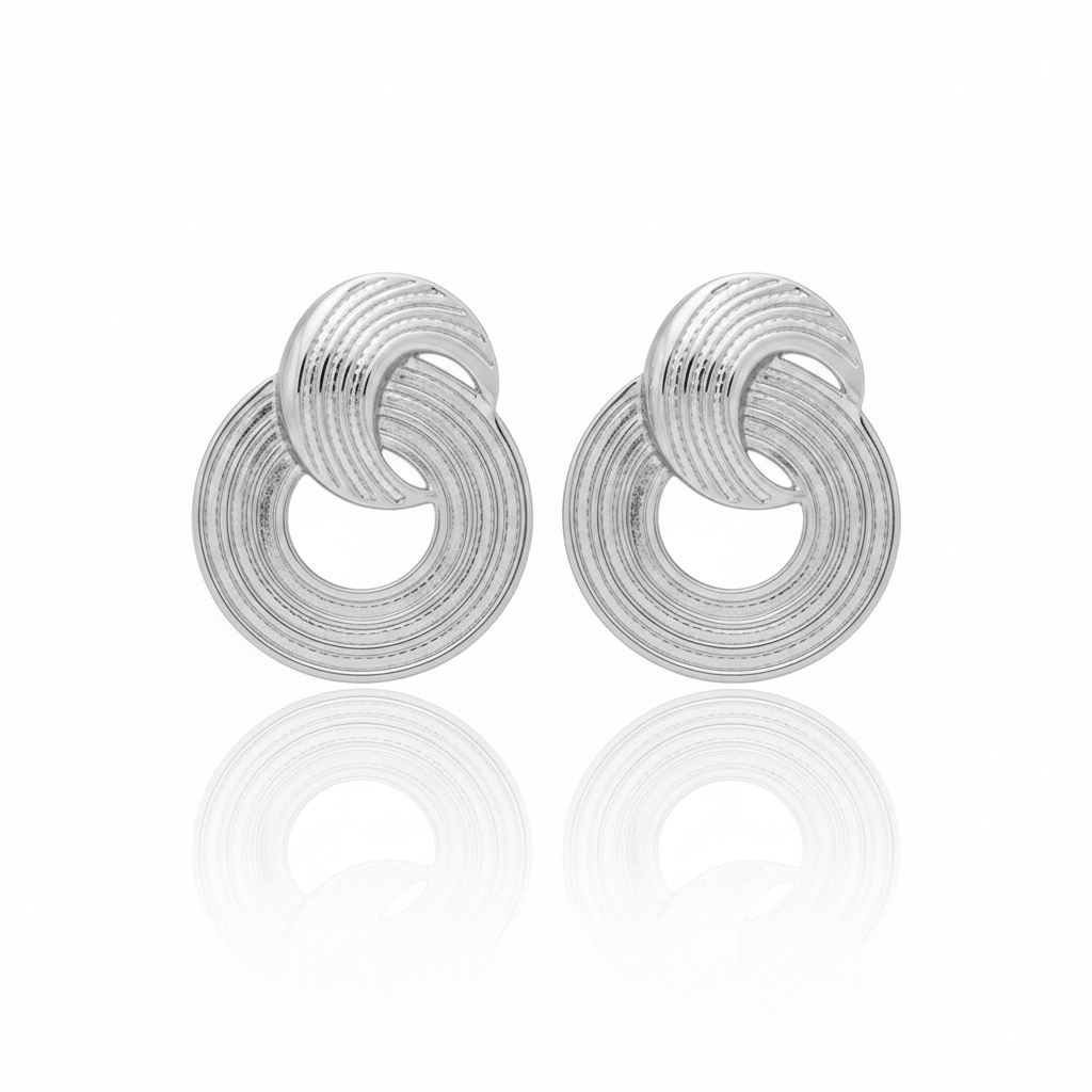 Orecchini onda spirale argento - forma corretta
