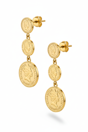 Orecchini Oro – laterale con farfallina