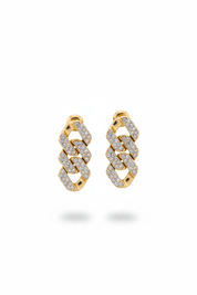 Orecchini oro pavé — coppia