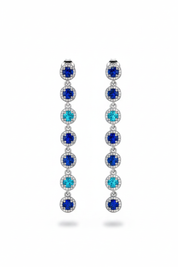 Orecchini pendenti argento - blu