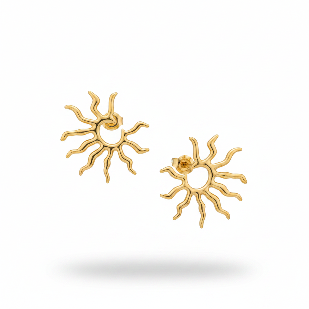 Orecchini sole oro