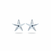Orecchini stella marina liscia argento