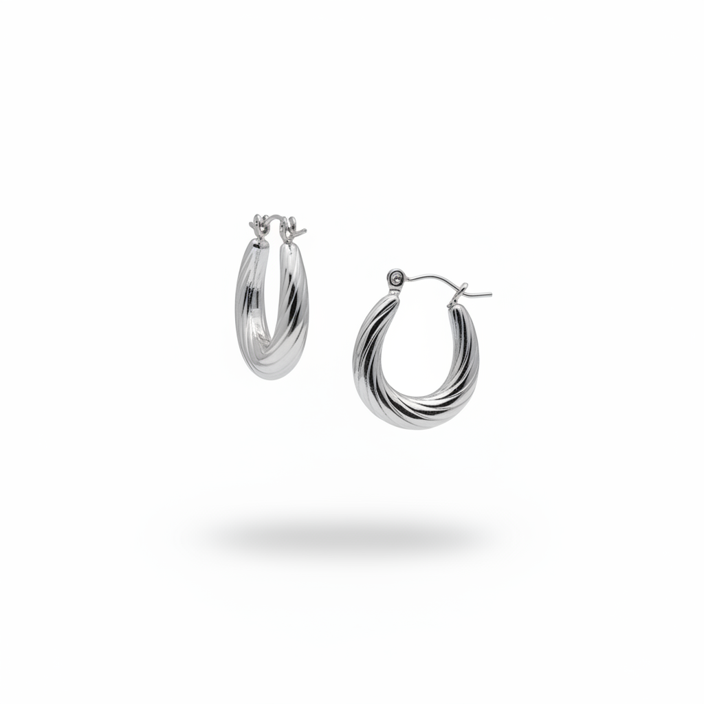 Orecchini twist argento