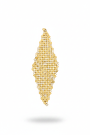 Orecchino mesh oro - close-up