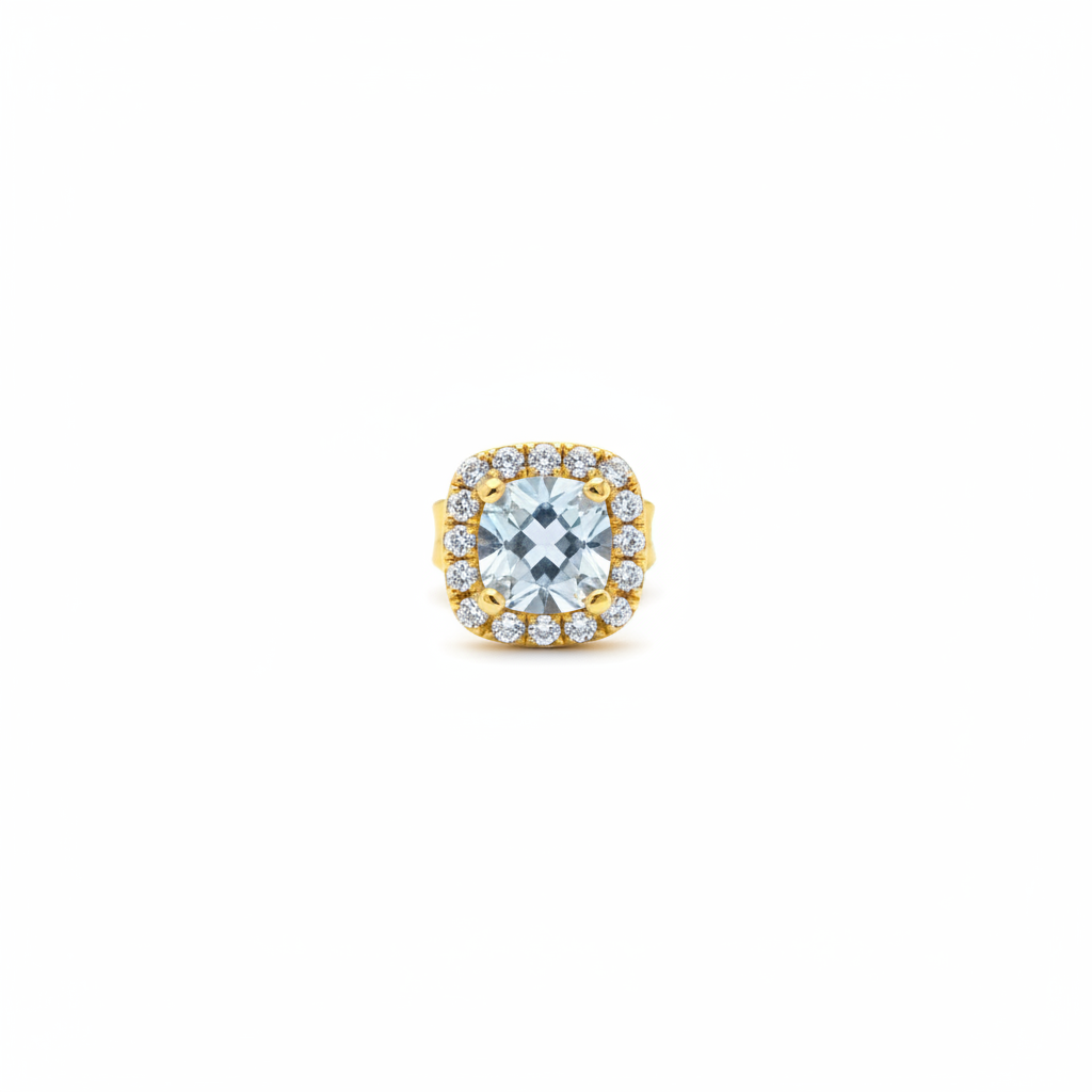Orecchino stud quadrato oro