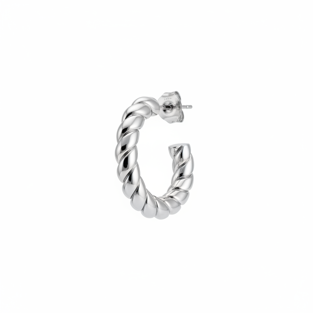 Orecchino twisted - Argento