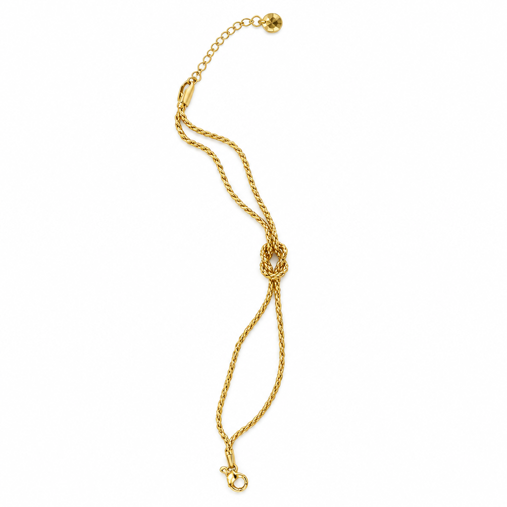 oro - bracciale con nodo centrale