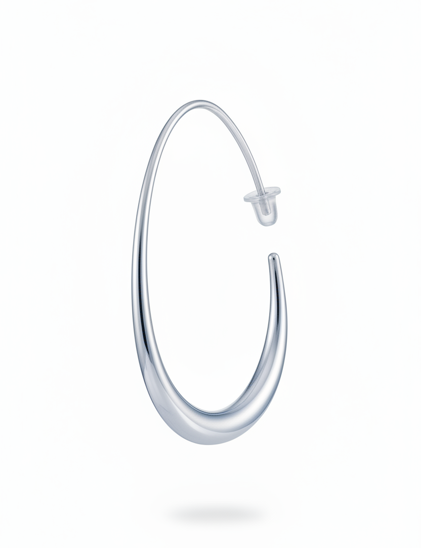 Ovale goccia argento - frontale
