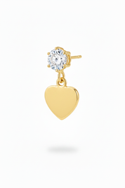 Punto luce + cuoricino piatto oro – singolo
