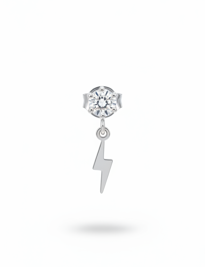 Punto luce + fulmine argento – singolo