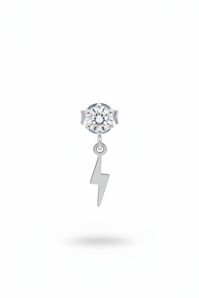 Punto luce + fulmine argento – singolo