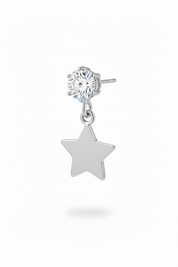 Punto luce + stellina piatta argento – singolo