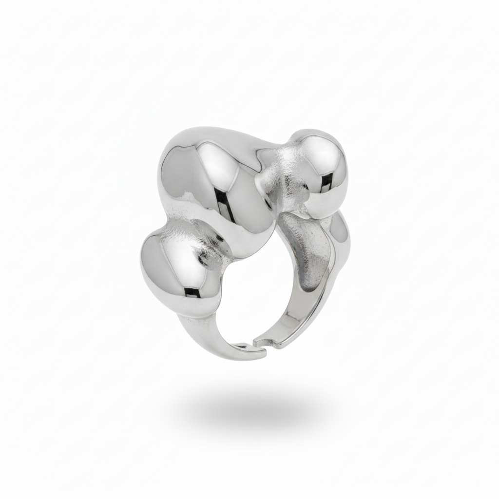 Scultura organica argento