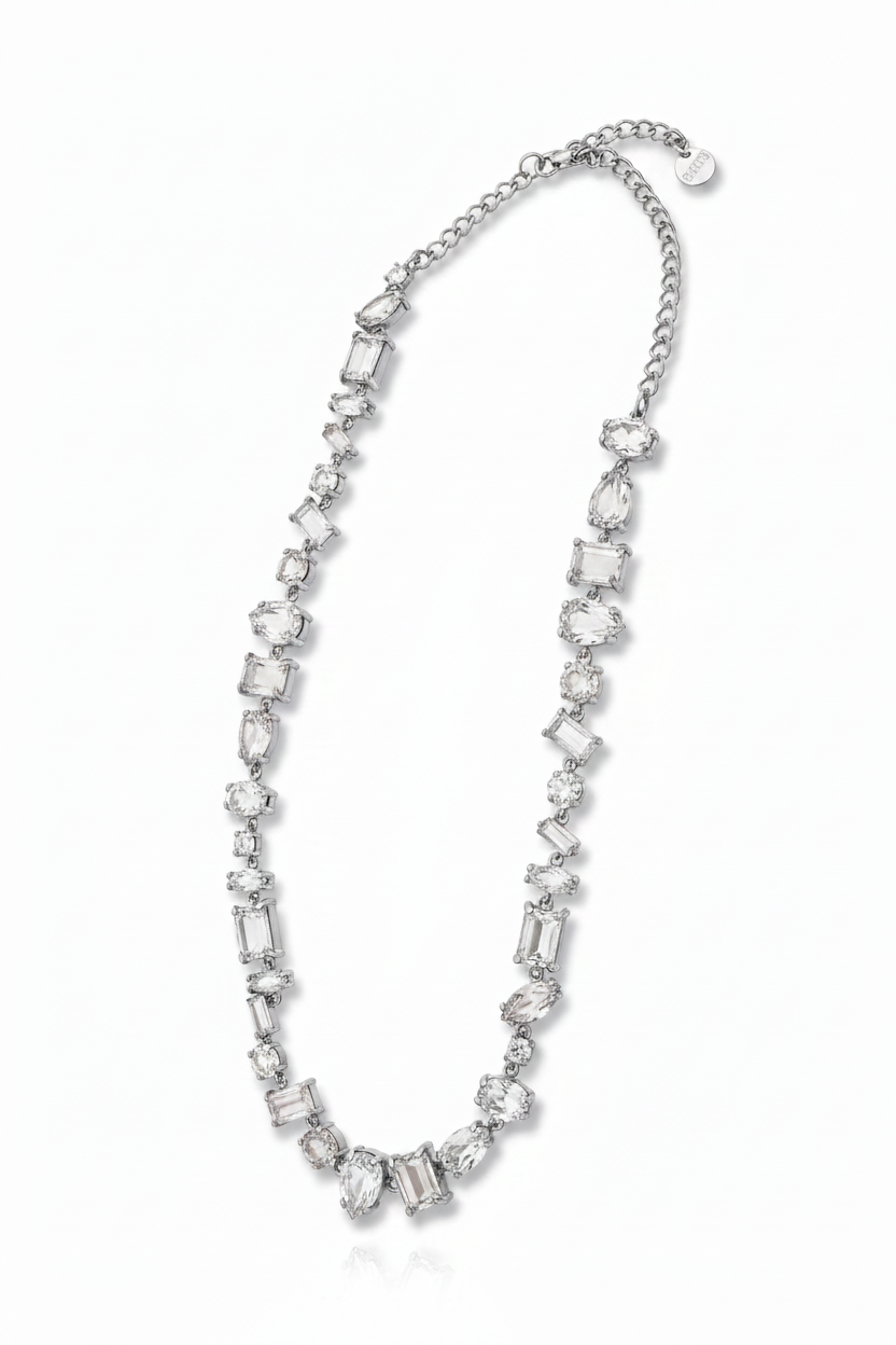 Silver All-Clear Crystal Necklace
