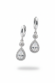 Silver Drop Earrings – Angle