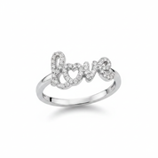 Silver love ring