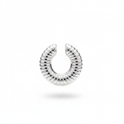 Silver Ribbed Ear Cuff