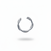 Silver Twisted Ear Cuff
