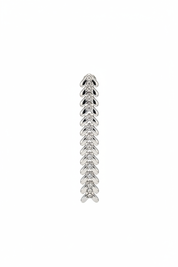 Spiga cristalli argento - frontale