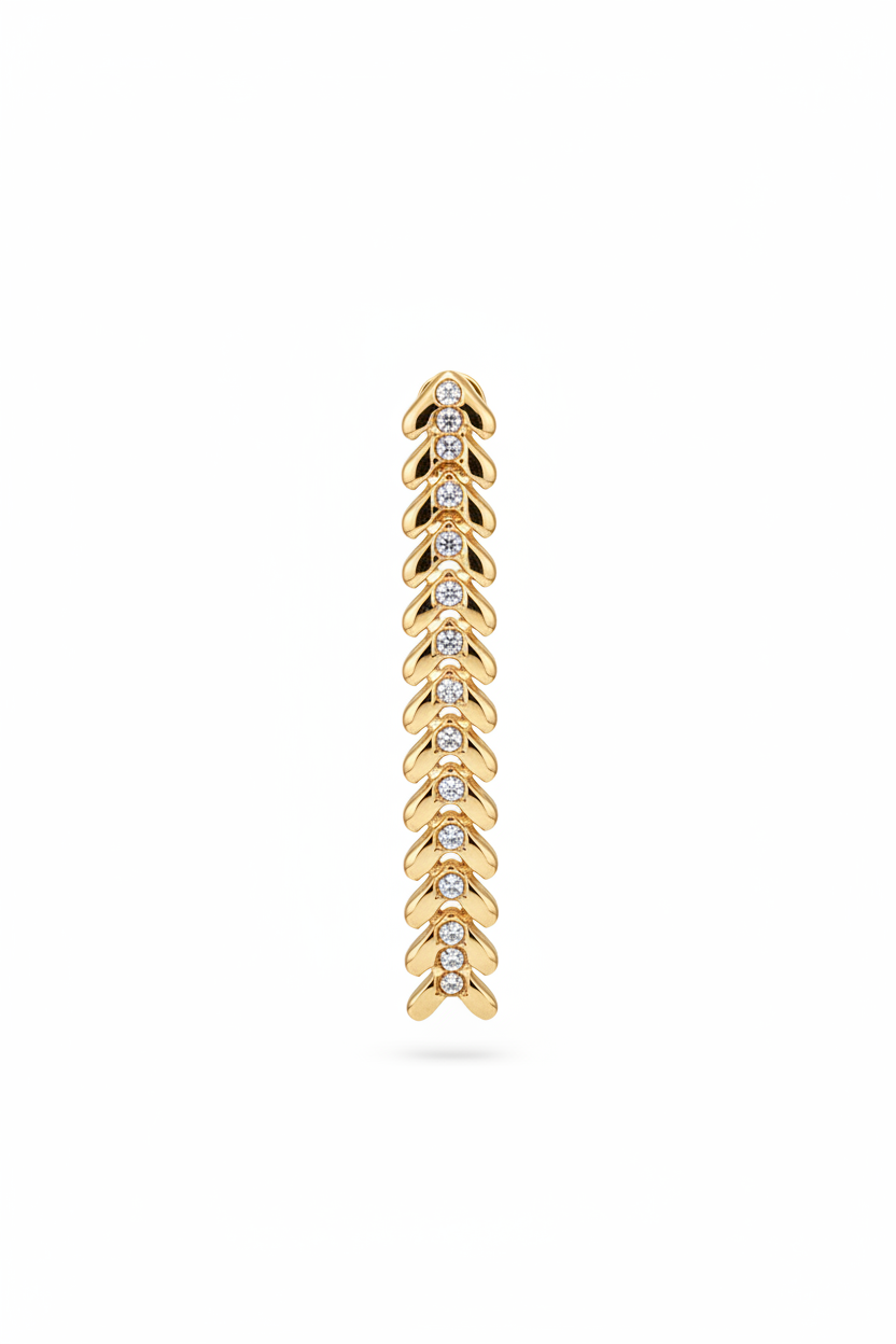 Spiga cristalli oro - frontale