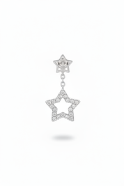 Stellina argento contorno wireframe – singolo