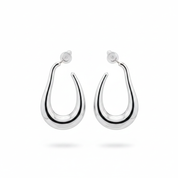 Teardrop chunky argento – coppia