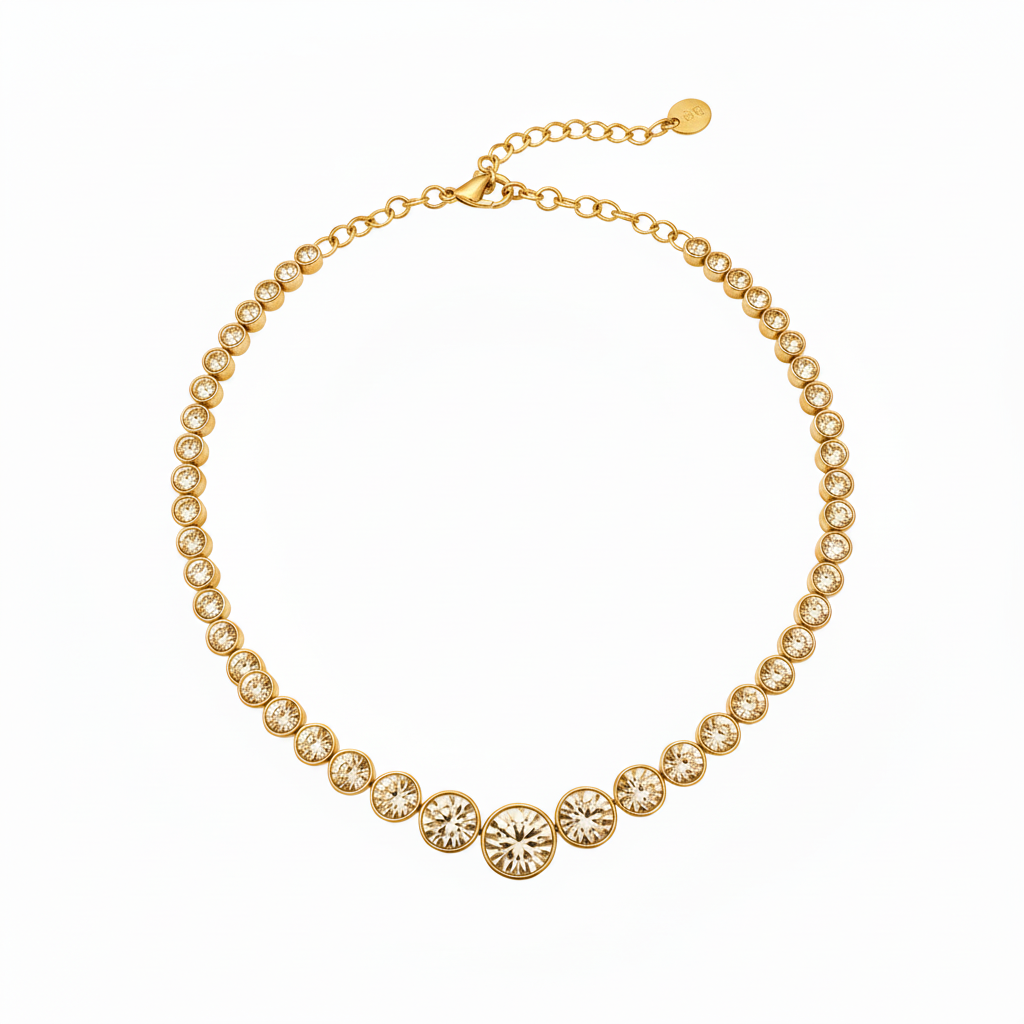 Tennis necklace - oro identica