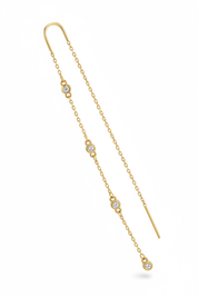 Threader diamantini bezel oro