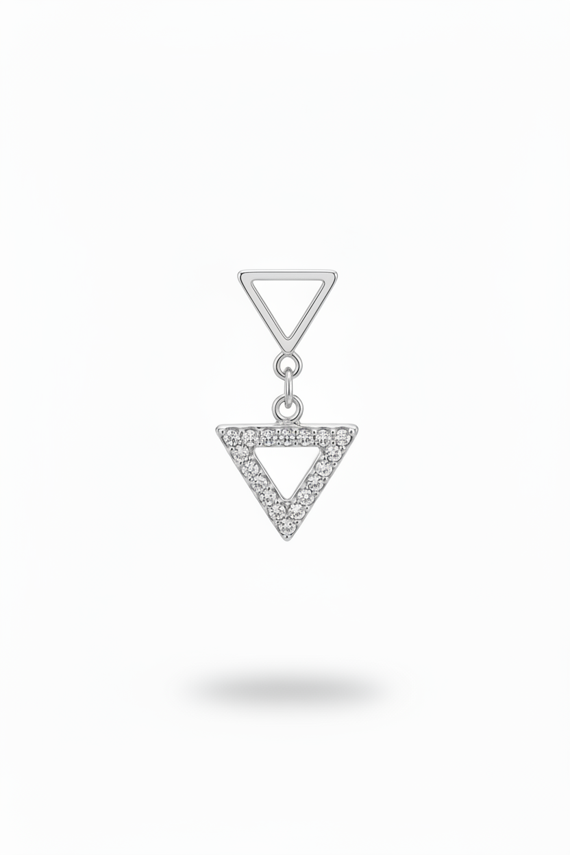 Triangolo argento – superiore vuoto contorno